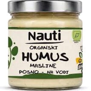 Green food humus na vodi masline